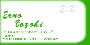 erno bozoki business card